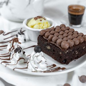 Brownies with Ice Cream